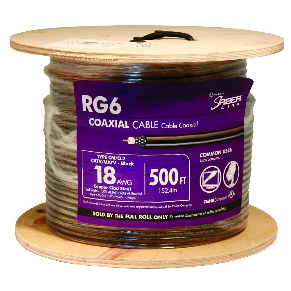 RG6 cable cu کابل ارجی 6 تمام مسی دو فویل مخصوص انتن مرکزی - تکنو تصویر